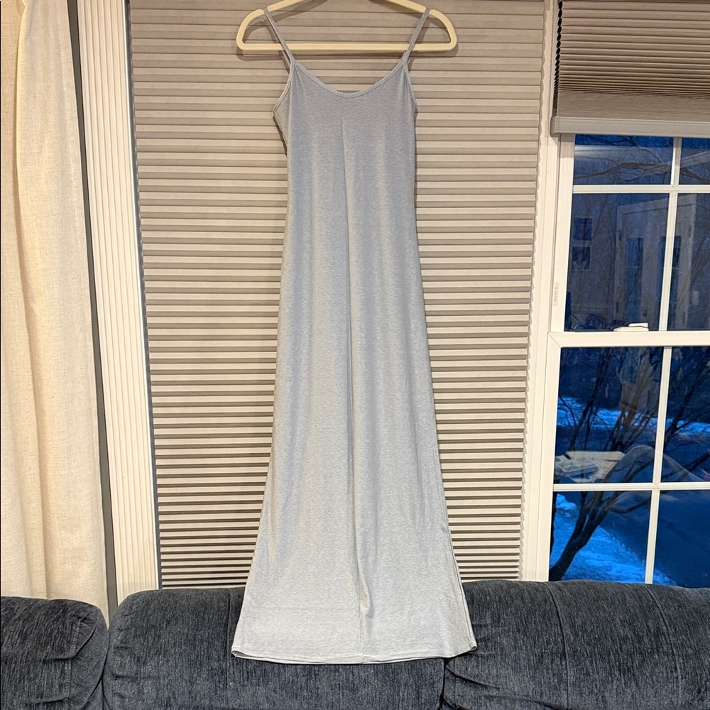 Elegant Gray Maxi Dress
